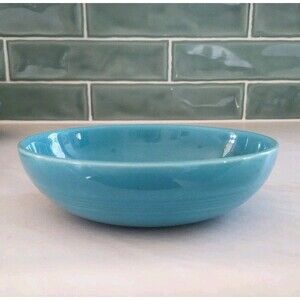 Vintage Harlequin Individual Salad Bowl  Turquoise Homer Laughlin Kitchenware